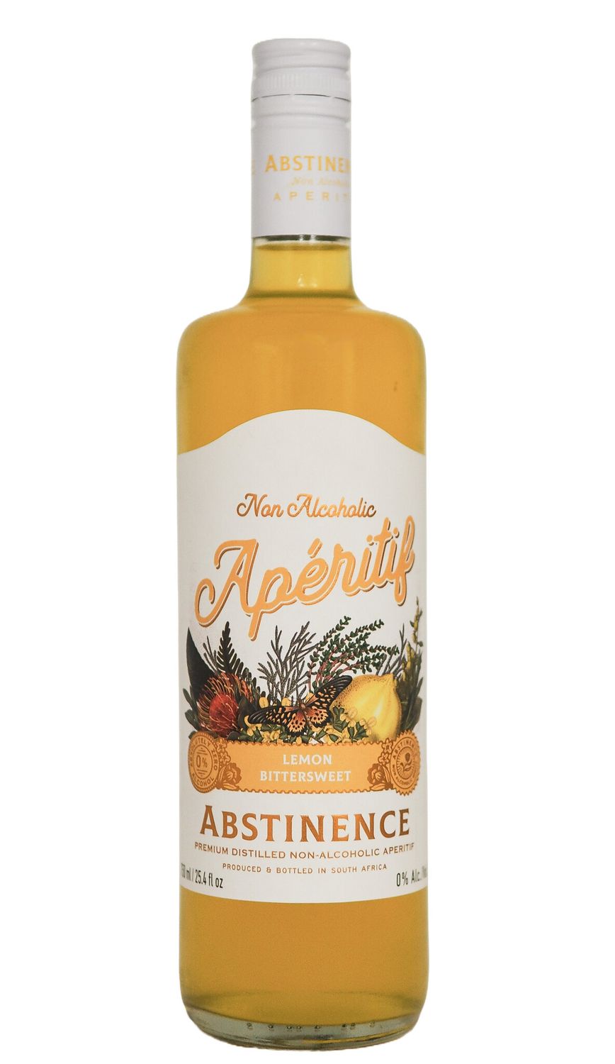 ABSTINENCE NON-ALCOHOLIC LEMON APERITIF 750ML BOTTLE