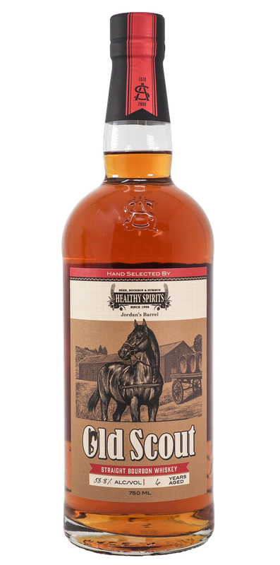 SMOOTH AMBLER OLD SCOUT HEALTHY SPIRITS JORDAN&#39;S BARREL 6 YEAR 750ML