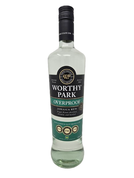 WORTHY PARK WHITE OVERPROOF RUM 750ML