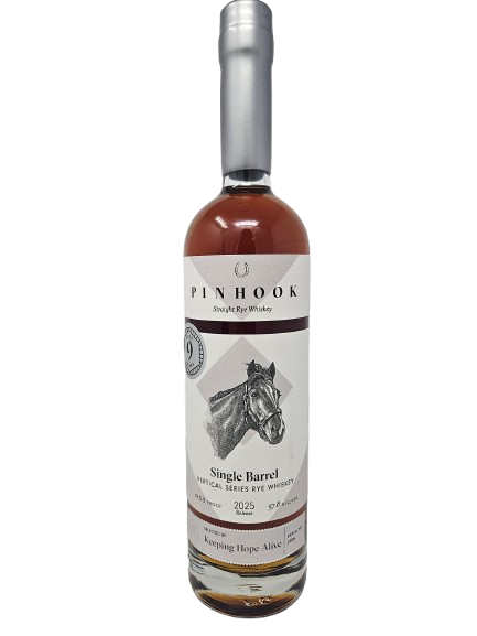 (APRIL 2025 WHISKEY CLUB) PINHOOK 9 YEAR HEALTHY SPIRITS SINGLE BARREL RYE (KEEPING HOPE ALIVE) 750ML