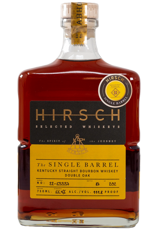 HIRSCH GOLDLINE HEALTHY SPIRITS 10 YEAR SINGLE BARREL DOUBLE OAK BOURBON 750ML