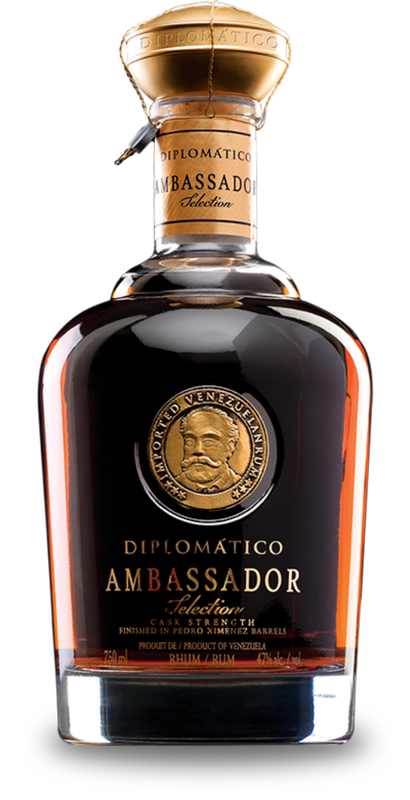 DIPLOMATICO AMBASSADOR SELECTION CASK STRENGTH RUM FINISHED IN PEDRO XIMENEZ BARRELS 750ML