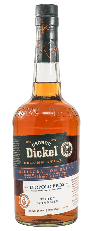 GEORGE DICKEL COLLABORATION BLEND LEOPOLD BROS THREE CHAMBER RYE 750ML