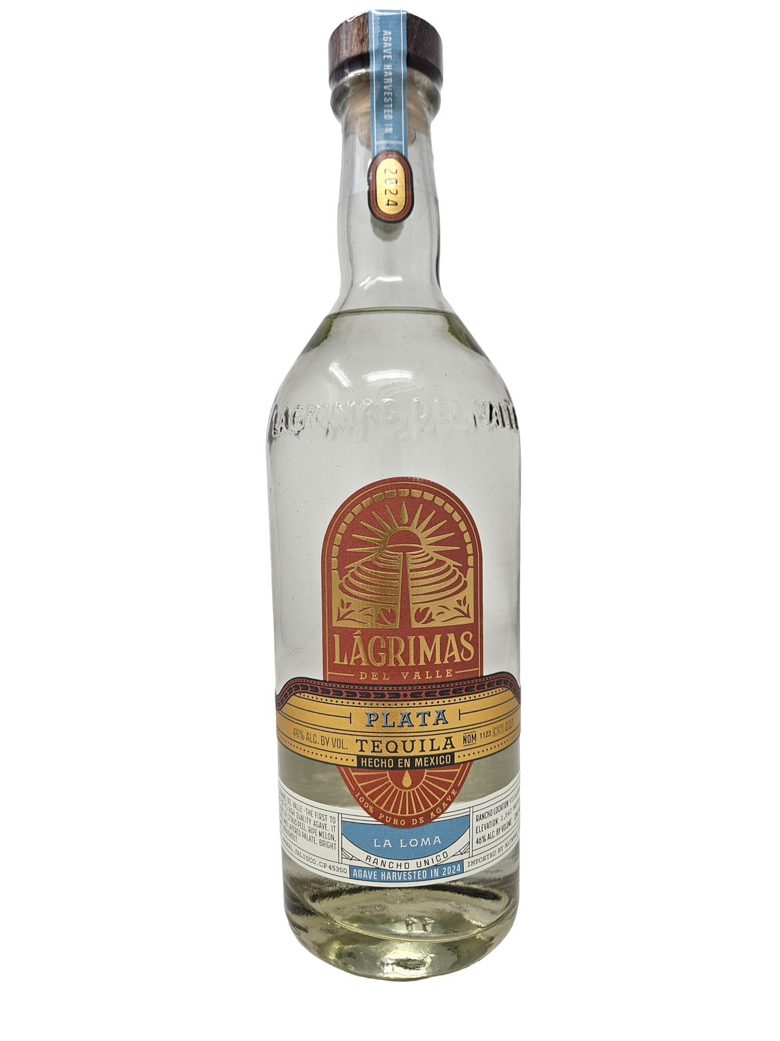 LAGRIMAS DEL VALLE PLATA LA LOMA TEQUILA 750ML