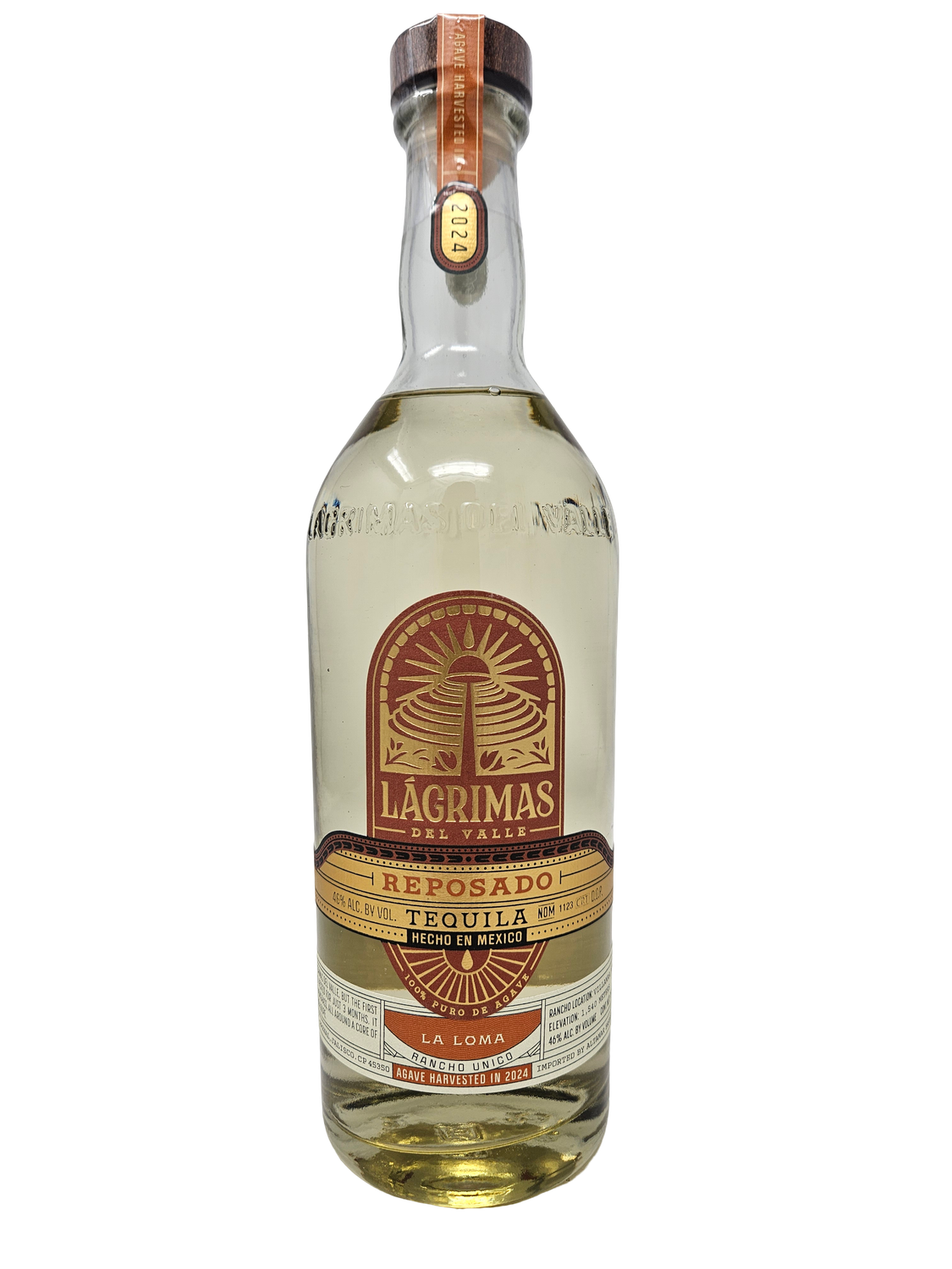 (JULY 25 AGAVE CLUB) LAGRIMAS DEL VALLE REPOSADO LA LOMA TEQUILA 750ML