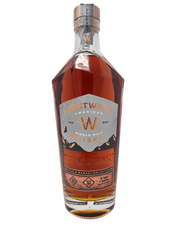 (DECEMBER WHISKEY CLUB 2025) WESTWARD HEALTHY SPIRITS "HEALTHY HOLIDAYS" BARREL 10 YEAR SINGLE MALT 750ML