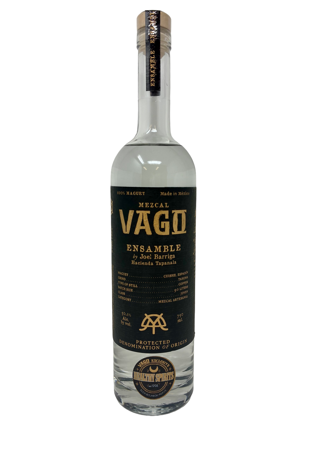 VAGO HEALTHY SPIRITS PRIVATE BATCH CUISHE ESPADIN  JOEL BARRIGA MEZCAL 750ML