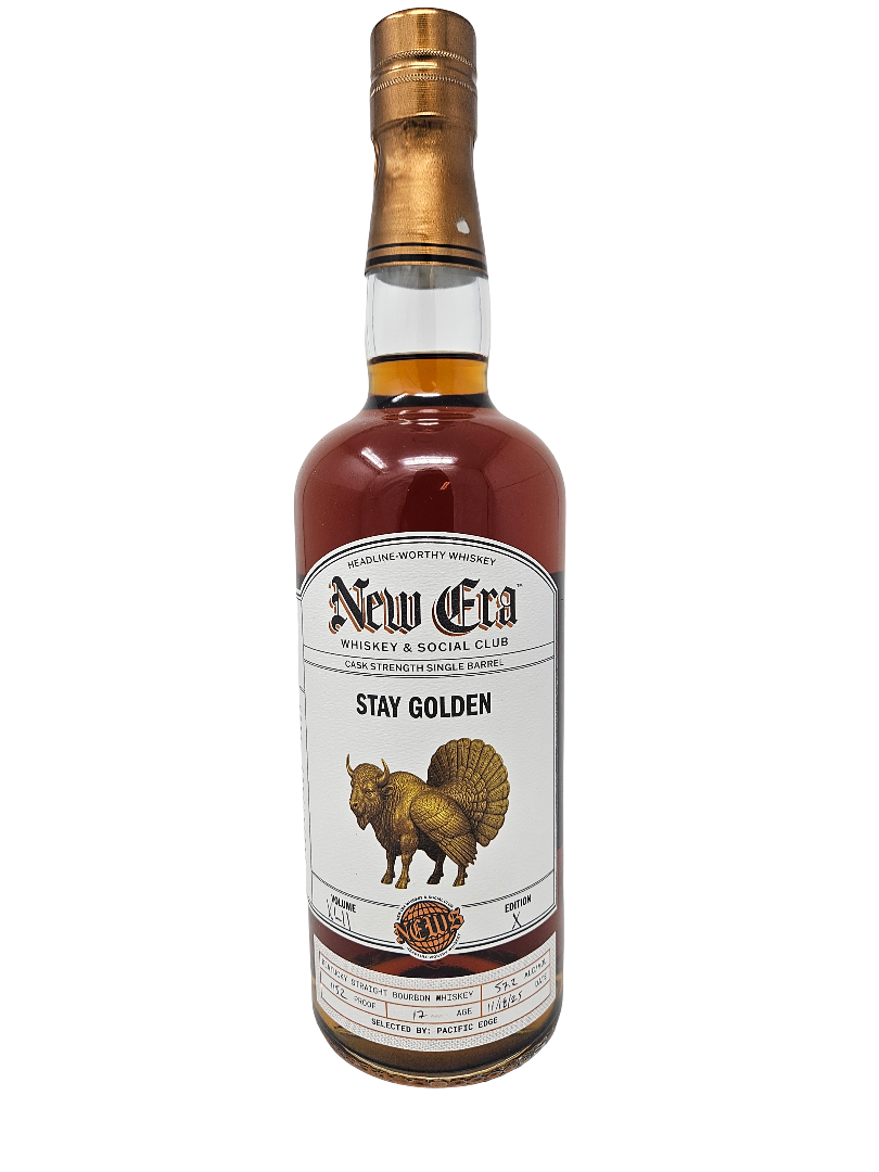 NEW ERA STAY GOLDEN 17 YEAR BUFFTURKEY CASK STRENGTH BOURBON 750ML