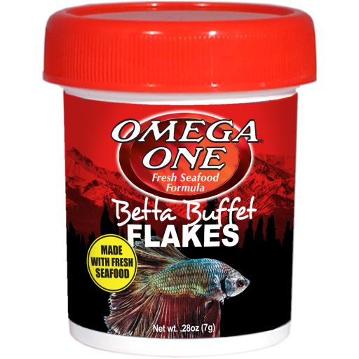 Omega One Betta Buffet Flakes Fish Food 0.28 Oz.