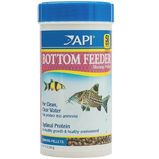 API Bottom Feeder Premium Shrimp Sinking Pellets Fish Food 1.3 oz