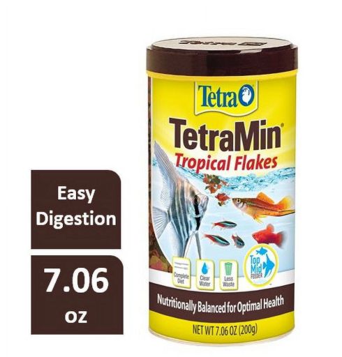 Tetra TetraMin Tropical Flakes Nutritionally Balanced Fish Food  7.06 oz.