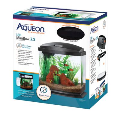 Aqueon Mini Bow 2.5 Gal Aquarium Kit  Black
