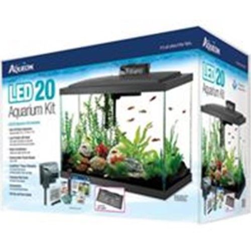 Aqueon LED 20 Aquarium Kit Black