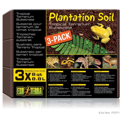 Exo Terra Plantation Soil  8 Quarts  3 Pack
