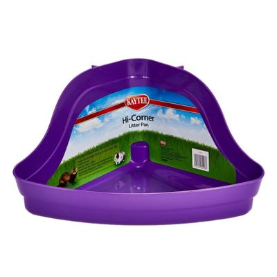 Kaytee Hi-Corner Litter Pan Plastic Tray for Small Animal Waste