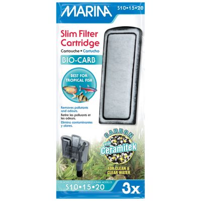 Marina Slim Filter Carbon Plus Ceramic Cartridge  3 Pack