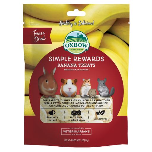Oxbow Animal Health Simple Rewards Freeze Dried Banana Small Animal Treats  1 oz