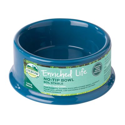 Oxbow Animal Health Enriched Life No Tip Small Animal Bowl Blue  LG