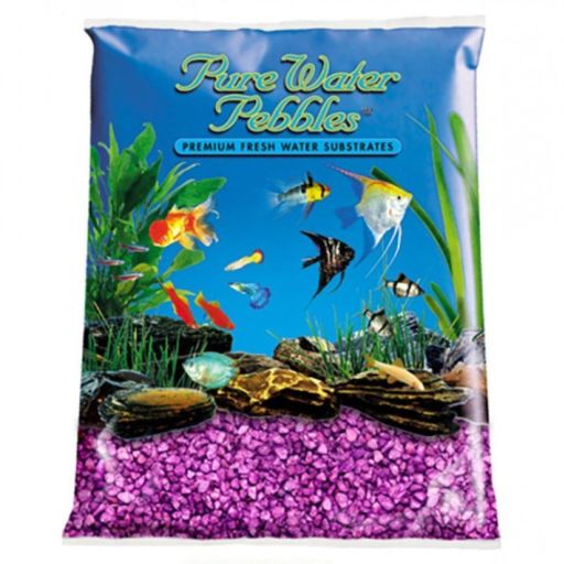 Pure Water Pebbles Aquarium Gravel - Purple Passion  5 lbs (3.1-6.3 mm Grain)