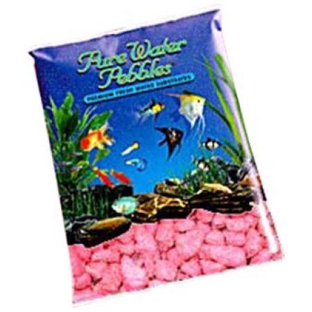 Pure Water Pebbles Aquarium Gravel - Neon Pink  5 lbs (3.1-6.3 mm Grain)