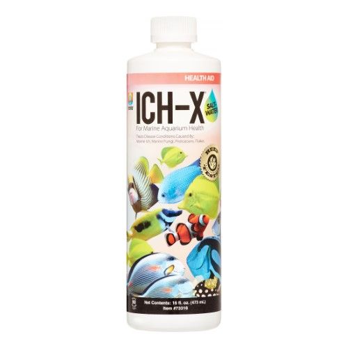 Hikari Aquarium Solutions Ich-X Liquid Treatment Bottle, 16 Oz