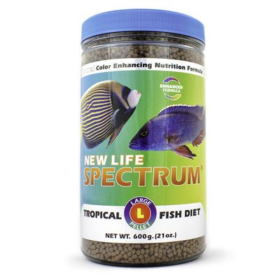 New Life Spectrum Tropical Fish Diet Fish Food Pellets  Large (3-3.5mm)  1.34 lbs