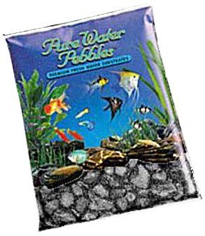 Jet Black Pure Water Pebbles Aquarium Gravel - Premium Acrylic Coated Freshwater Substrate 2lbs
