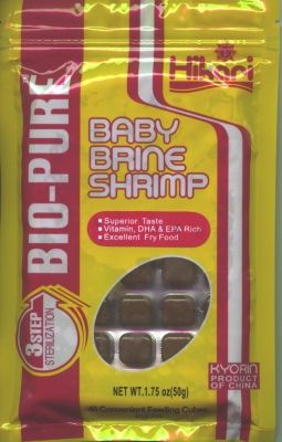 Hikari Bio-Pure Frozen Baby Brine Shrimp Fish food  1.75 Oz  40 Ct