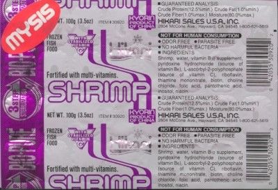 Hikari Bio-Pure Frozen Mysis Shrimp Fish Food, 16 Oz, 32 Ct