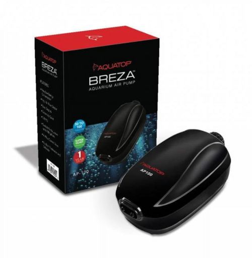 Aquatop Breza Aquarium Air Pump Dual Outlet  Fully Adjustable  Super Quiet  up to 100 Gal Fish Tank  AP-100