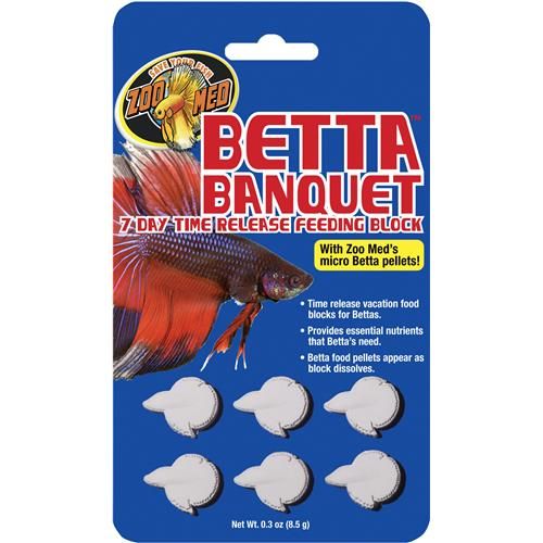 Zoo Med Betta Banquet 7-Day Time Release Feeding Block for Betta Fish