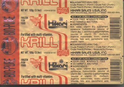 Hikari Bio-Pure Frozen Krill Fish Food  3.5 Oz  32 Ct