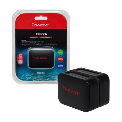Aquatop Forza Floating Glass Cleaning Magnet 2.17 X 1.57 X 1.25 Inches, for Glass Aquariums 3/16-1/4 Inches Thick, Clam Shell Package, MGC-05