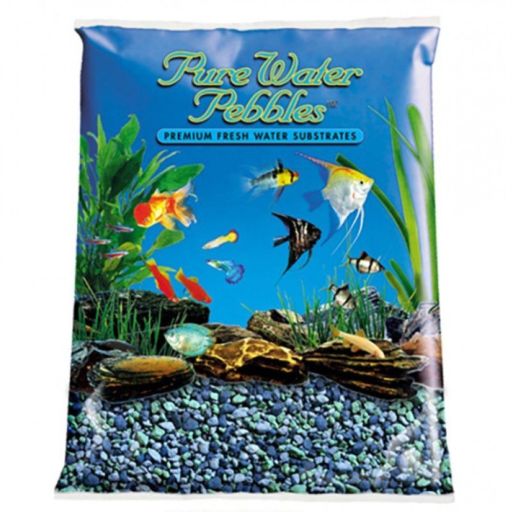 Pure Water Pebbles Aquarium Gravel Blue Lagoon  5 lbs rain)