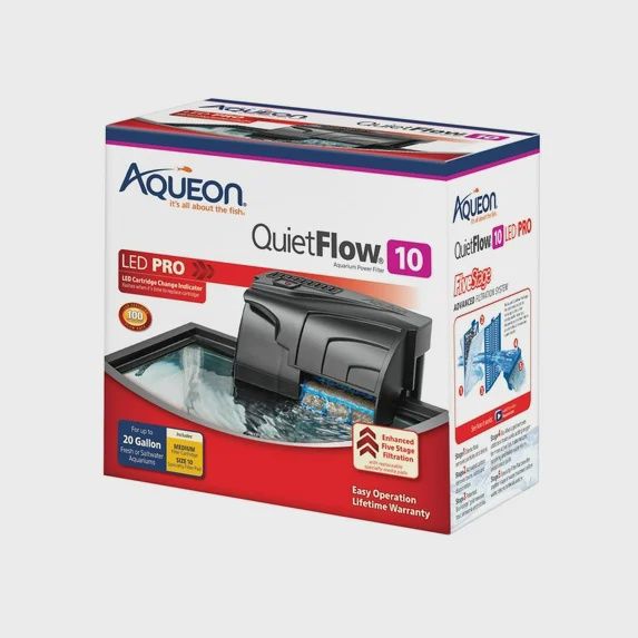 Aqueon Quietflow LED Pro Aquarium Power Filter Size 10