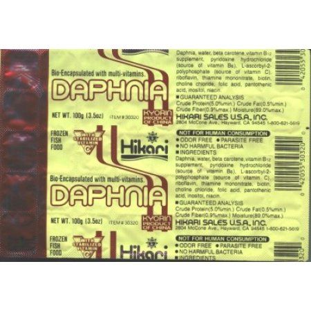 Hikari Bio-Pure Frozen Daphnia Fish Food, 3.5 Oz, 40 Ct