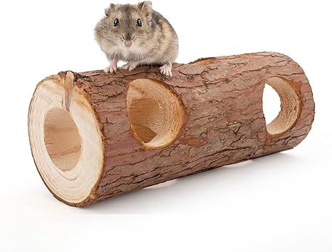 Niteangel Hamster Mouse Log Natural Wood