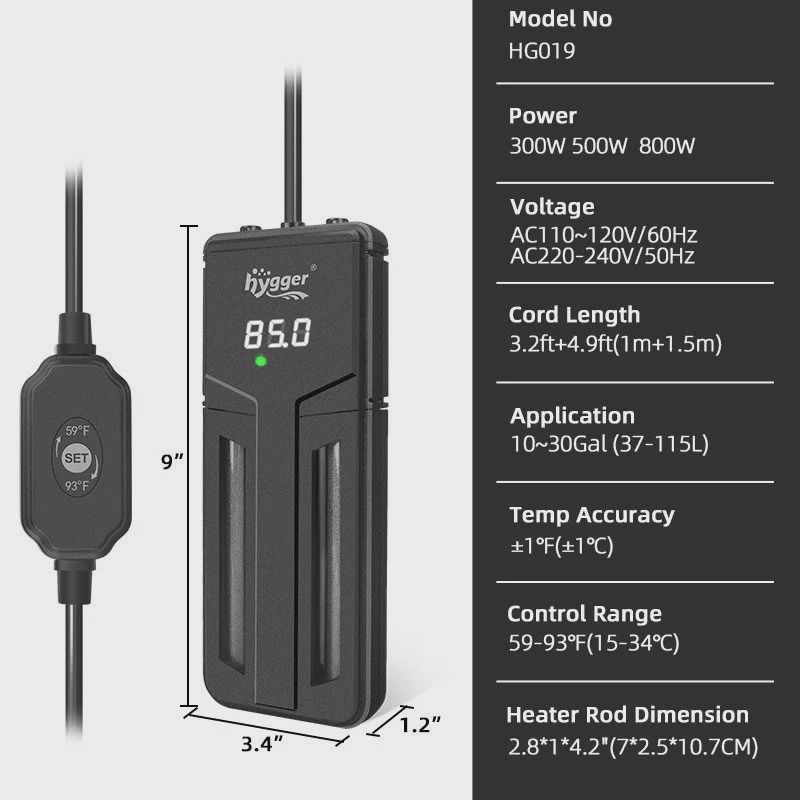 hygger Aquarium Double Quartz Heater