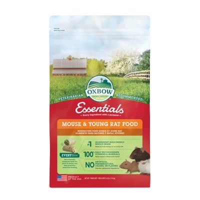 Oxbow Pet Products Essentials Mouse &amp; Young Rat Food All Breeds Dry Food  2.5 lbs.