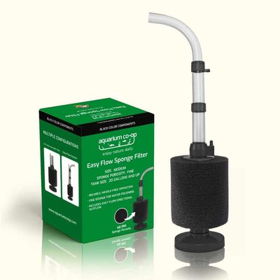 Aquarium Co-Op Black Easy Flow Sponge Filter (coarse) Medium