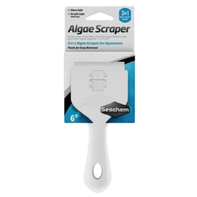Seachem Laboratories 3-in-1 Algae Scraper for Glass and Acrylic Aquariums  1 Each/6 in