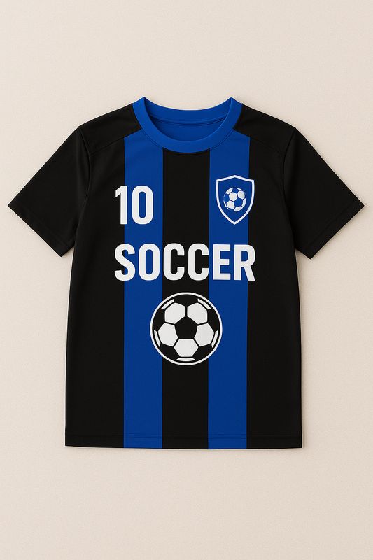 Dziecięca koszulka piłkarska z nadrukiem na piersi + środek