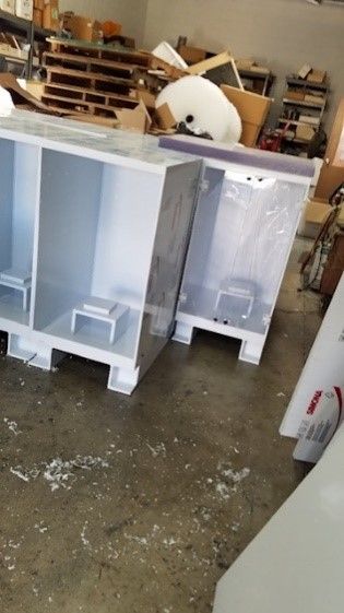 Custom Polypro Cabinets w/ Acrylic Doors