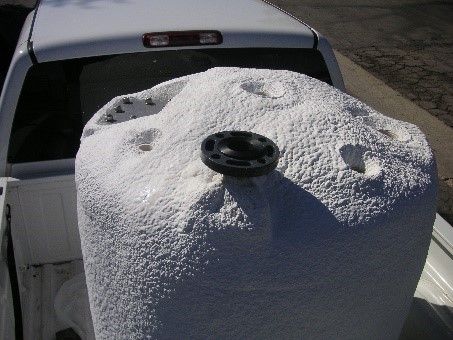 Foam Insulated tank w/ Gusseted Flange and Couplings