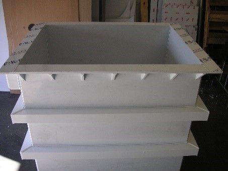 Custom fabricated tank w/ encapsulated Steel Girths.
