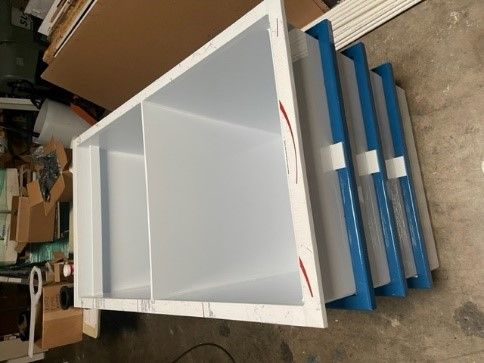 Polypro Dip Tank w/ Divider and Steel Support Girths