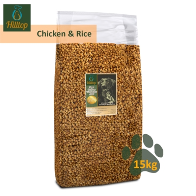 Hilltop Super Premium Adult Working Dog - Chicken & Rice 15kg Hilltop Super Premium Adult Working Dog - Chicken & Rice 15kg