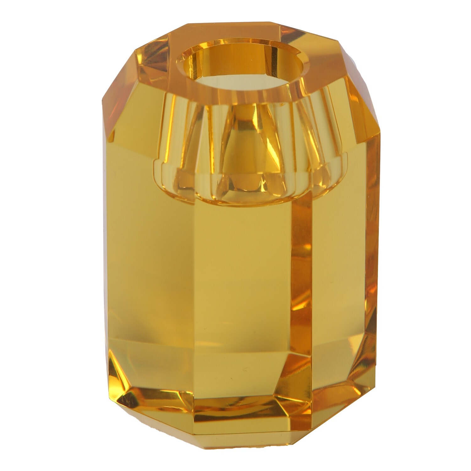 Kristals kertastjaki - Amber 7x5 cm