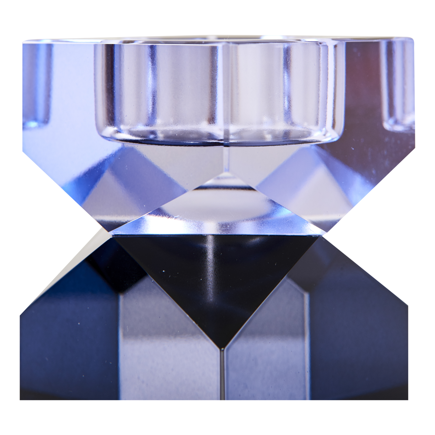 Kristals kertastjaki - Light blue/blue 8,5x6 cm