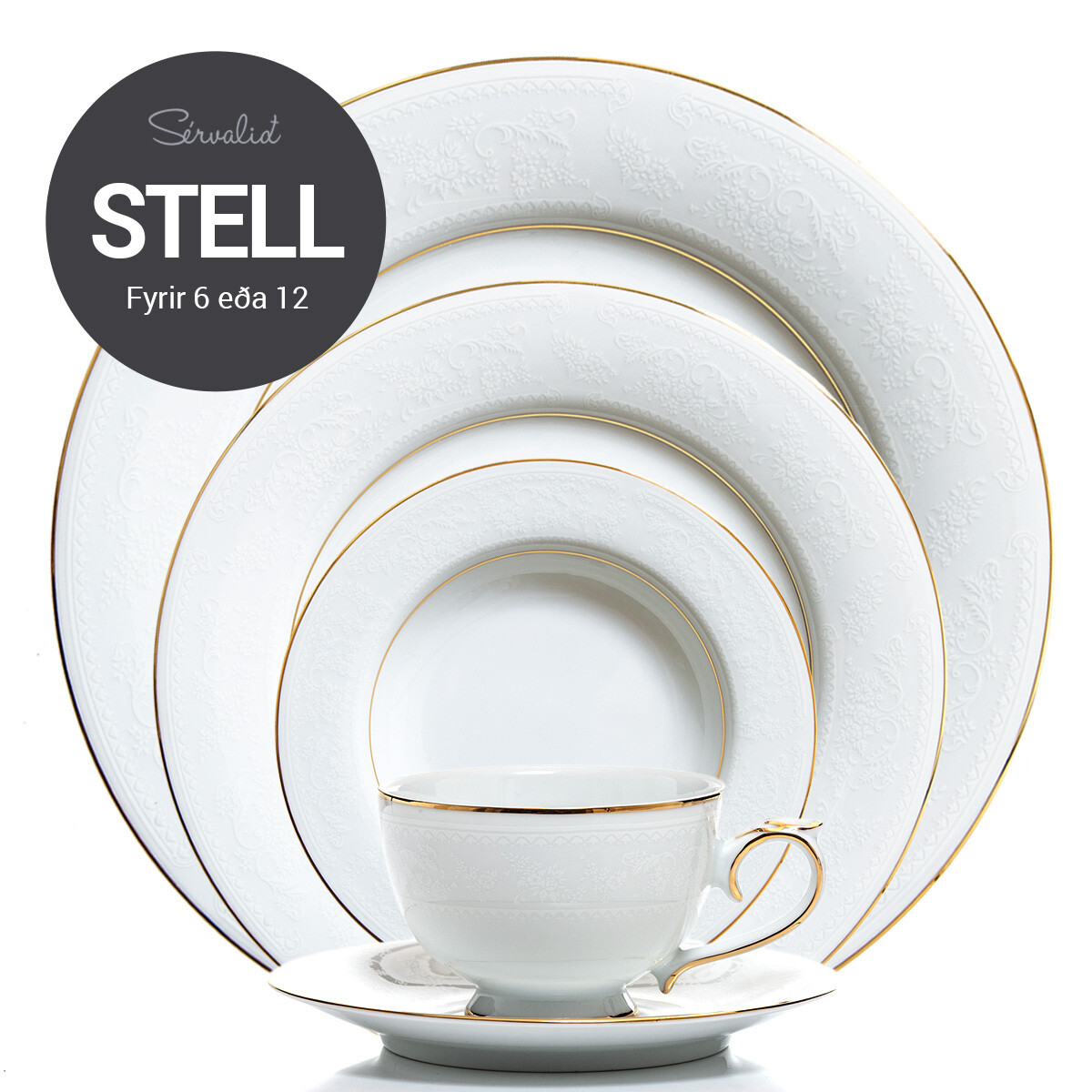 Bridal Gold samansett matar- og kaffistell